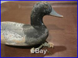 Vintage Antique 1880 Carver John Graham Chesapeake Bay Bluebill Drake Duck Decoy