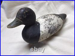 Vintage / Antique Bluebill Duck Working Decoy St. Clair Flats Michigan Mason