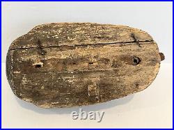 Vintage Antique Decoy Duck Hand Carved Wood 14.5 Over 100 Years Old