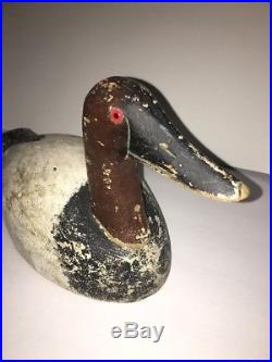 Vintage Antique Handmade Duck Drake Decoy Maker- Booth 1940's Painted