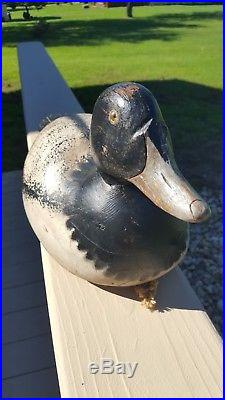 Vintage Antique Mason Factory Premiere Grade Bluebill Drake Duck Decoy Ca. 1896