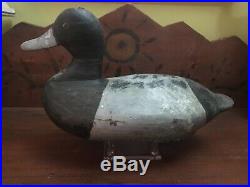 Vintage Antique Old Wooden Working Early Eastern Shore Bluebill Duck Decoy
