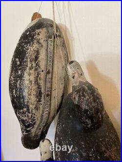 Vintage Antique Raymond Lead Chicago IL Wood Duck Decoys Primitive Hunting AFAA