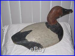 Vintage/Antique Wood Carved Canvasback & Leather/Canvas Pintail Duck Decoys