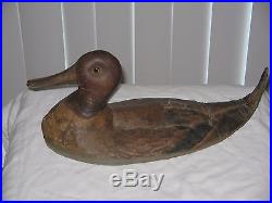 Vintage/Antique Wood Carved Canvasback & Leather/Canvas Pintail Duck Decoys