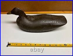 Vintage Atlantic Flyway Duck Decoy Painted Wood Carved Unsigned Searsport Maine