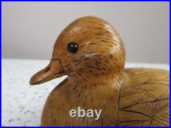 Vintage Beach Haven NJ Ruddy Duck Signed Reisig 4/92 1/2 Size Wood Carved 5