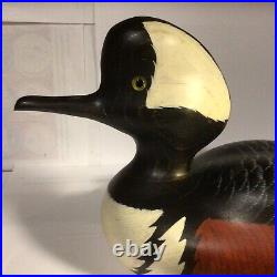 Vintage Big Sky Carvers Hooded Merganser duck decoy 13 signed