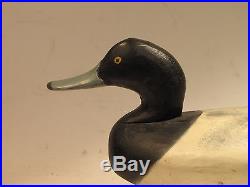 Vintage Blue Bill Drake Duck Decoy by Jim Currier O. P. Ca. 1940's