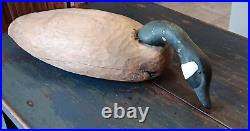 Vintage Canada Goose Decoy Spoon Carved Solid Wood Body OOAK Art Sculpture