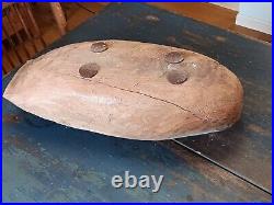 Vintage Canada Goose Decoy Spoon Carved Solid Wood Body OOAK Art Sculpture