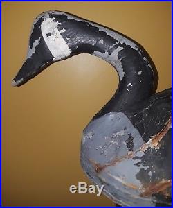 Vintage Canvas/Wire Swimmer Goose Decoy Churches Island North Carolina NC VA