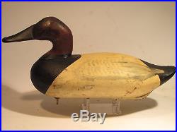 Vintage Canvasback Drake Duck Decoy by Bob McGaw O. P. Ca. 1950's