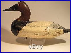 Vintage Canvasback Drake Duck Decoy by Henry Lockard ca. 1920's Severin Hall pnt