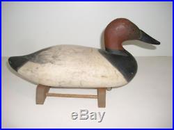 Vintage Canvasback Drake Duck Decoy by Jim Currier HAVRE DE GRACE MD MARYLAND