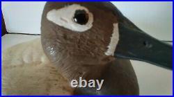 Vintage Canvasback Handcarved 12 inch Duck Decoys Signed Dated. Al Shaw 1988