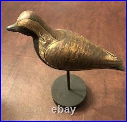 Vintage Carved Golden Plover Wood Bird Shorebird Decoy