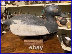 Vintage Carved Ken Harris Woodville NY Working Bluebill Duck Decoy Balsa