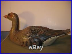 Vintage Carved Wood Wooden large 21 Goose Duck