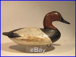 Vintage Cecil County Canvasback Drake Duck Decoy ca. 1890's Branded E. W. JACKSON