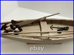 Vintage Chesapeake Railbird Skiff Hunting Boat Model Replica Plus Duck Decoys