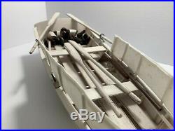 Vintage Chesapeake Upper Bay Bushwhacker hunting boat model, duck decoys