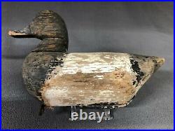 Vintage Currituck Or Back Bay Decoy, Very Old Well Used Authentic Gunner