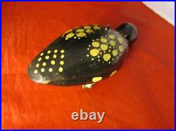 Vintage Dfd Perkins Duluth Fish Decoy Wood Duck Loon Glass Eyes Handcrafted