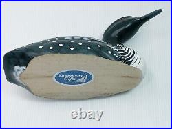 Vintage Down East Duck Decoy Common Loon Solid Wood Made In Ellsworth Maine
