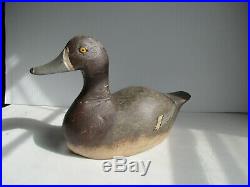 Vintage Duck Decoy Bluebill Hen By Gust Nelow 1874-1961 Wisconsin