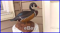 Vintage Duck Decoy Lamp Signed Ken Harris