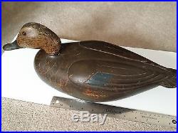 Vintage Duck Decoy Very Large Black Duck Charles Hart 1862 1960