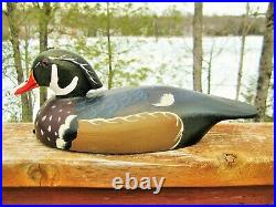Vintage Duck Decoy Wood Duck Drake Tom Martindale Wolfe Island Ontario