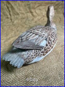 Vintage Duck Decoy by Louisiana Carver Felix Sunset Louisiana Solid Wood