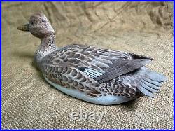 Vintage Duck Decoy by Louisiana Carver Felix Sunset Louisiana Solid Wood