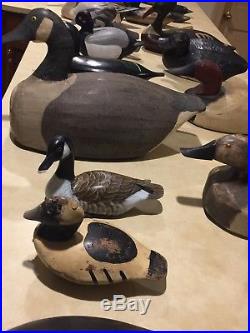 Vintage Duck Decoys Carved Wood Antique Lot of 26