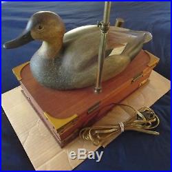 Vintage Duck Hunting Decoy Lamp Storage Compartment Box