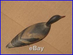 Vintage ELMER CROWELL MINIATURE Wooden MALLARD DRAKE CARVING Duck Decoy