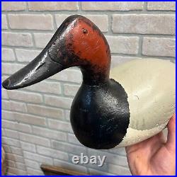 Vintage Evans Duck Decoy Wooden Repainted Very Good Condition