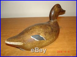 Vintage Evans Standard Hollow Mallard Hen Wisconsin Duck Decoy