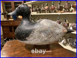 Vintage Folky Bluebill Drake Duck Decoy New York/ Canada Great Folksy Look