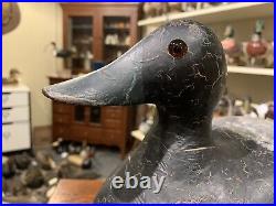 Vintage Folky Bluebill Drake Duck Decoy New York/ Canada Great Folksy Look