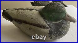 Vintage GHG Hot Buy Mallard Drake Pair Duck Decoy Body Plastic 13 and 10.5