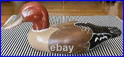 Vintage Hand Carved Hand Painted Wooden Duck Decoy Unsigned 13