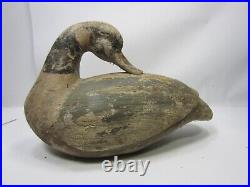 Vintage Hand Carved One Piece Wooden Canadian Goose Decoy