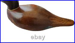 Vintage Hand Carved & Painted Wood Duck Decoy Signed Bob May 1981