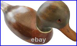 Vintage Hand Carved & Painted Wood Duck Decoy Signed Bob May 1981