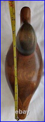 Vintage Hand Carved & Painted Wood Duck Decoy Signed Bob May 1981