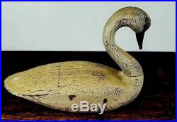 Vintage Hand Carved Swan Quarter Company Decoy Crystal Lake IL