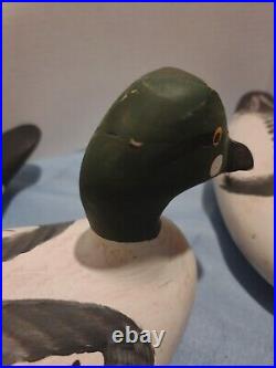 Vintage Hand Carved Wood Duck Decoys, Lot of 3